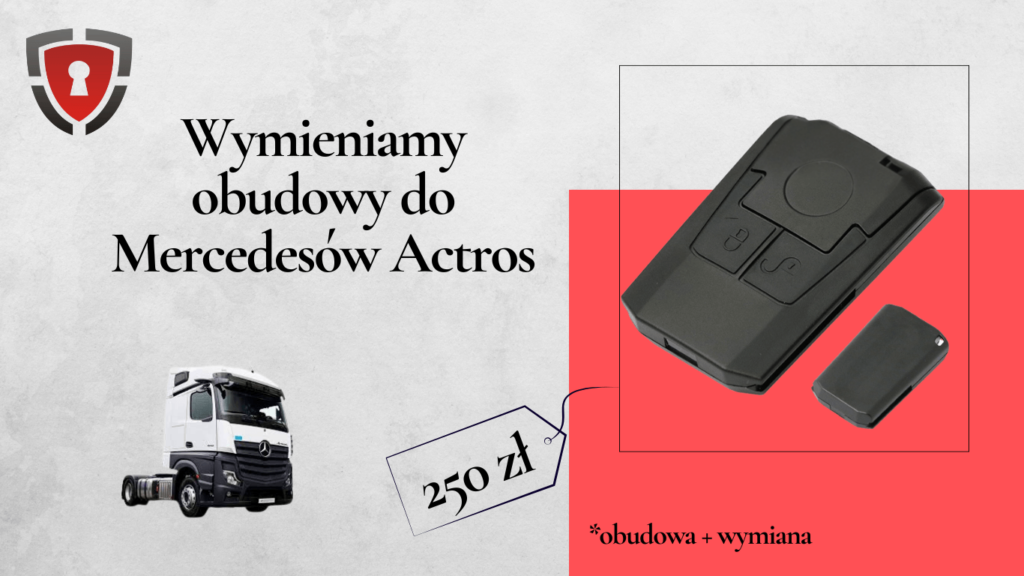 Baner - wymiana obudowy klucza do mercedesa Actros